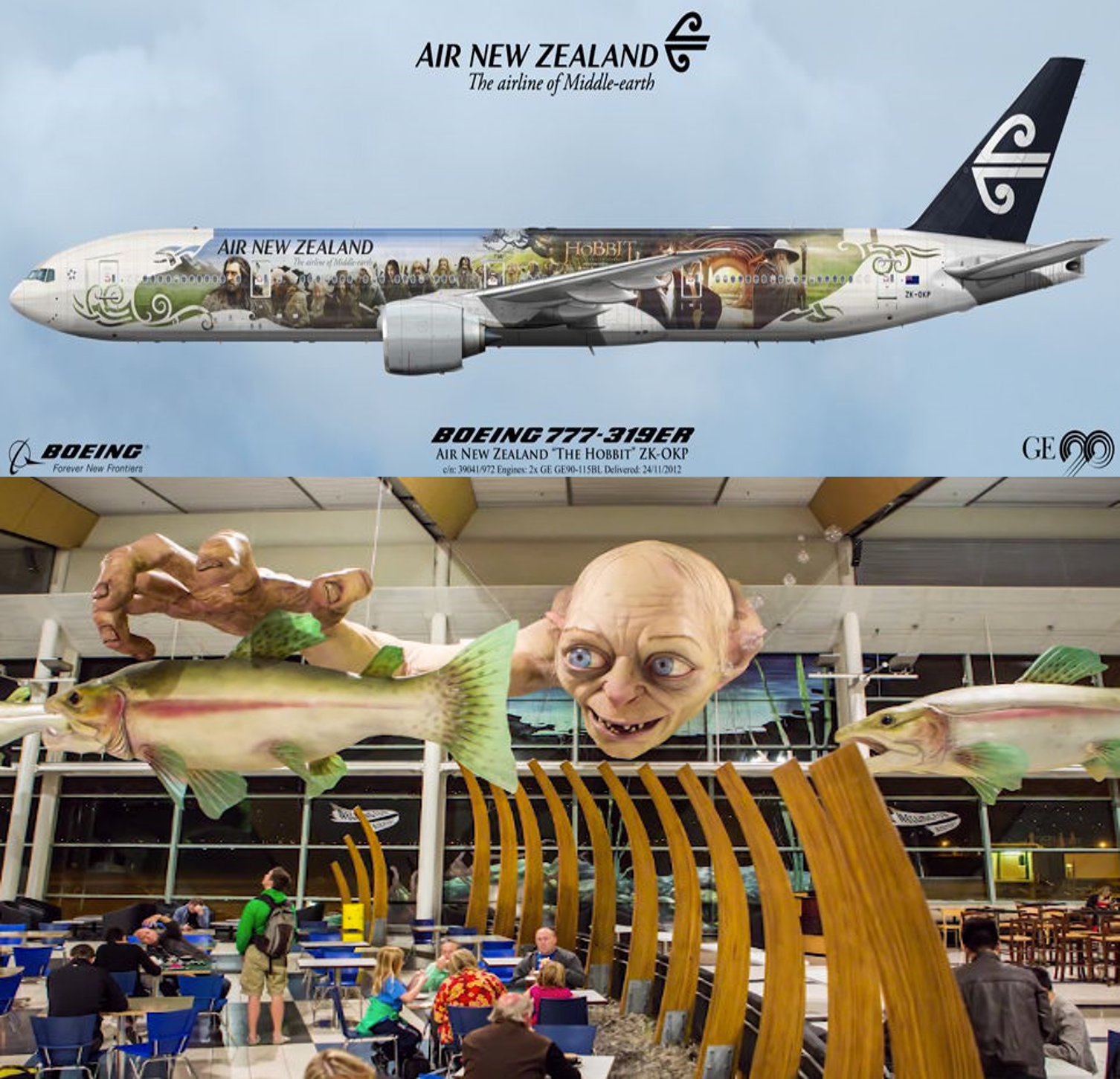 (紐西蘭航空與電影合作打造吸睛景象引人注目/圖：AIR NEW ZEALAND)