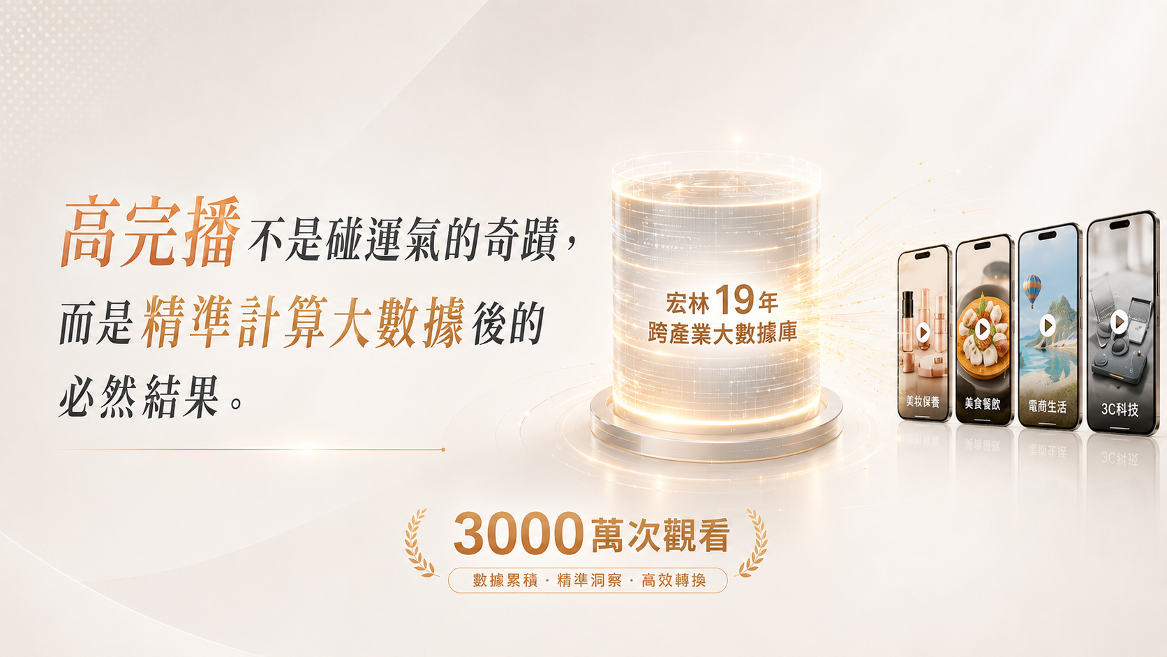 高完播不是碰運氣的奇蹟，而是精準計算大數據後的必然結果。